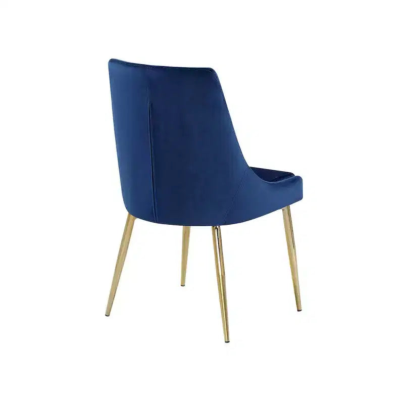 Meridian Furniture Karina, chaise de salle à manger en velours, ensemble de 2