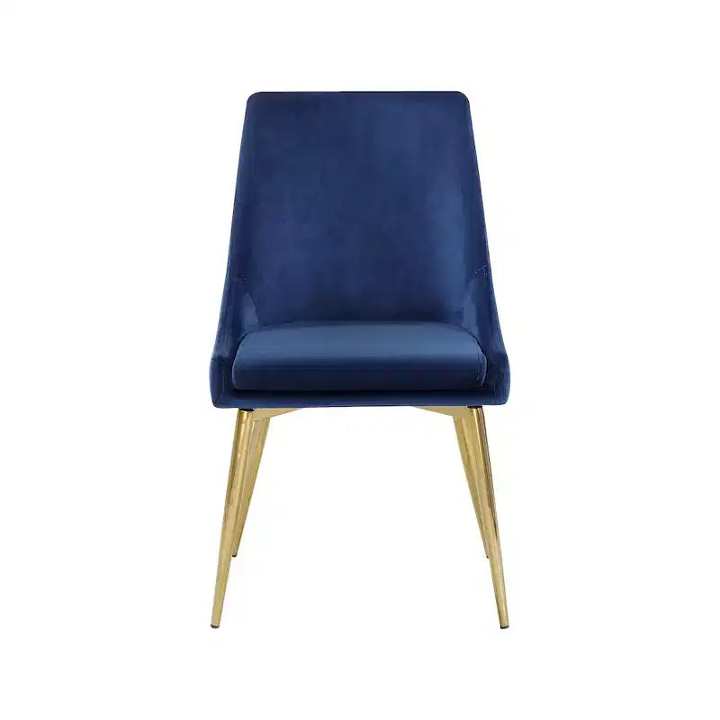 Meridian Furniture Karina, chaise de salle à manger en velours, ensemble de 2