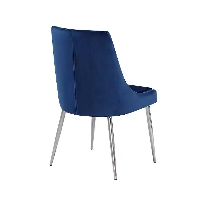 Meridian Furniture Karina, chaise de salle à manger en velours, ensemble de 2