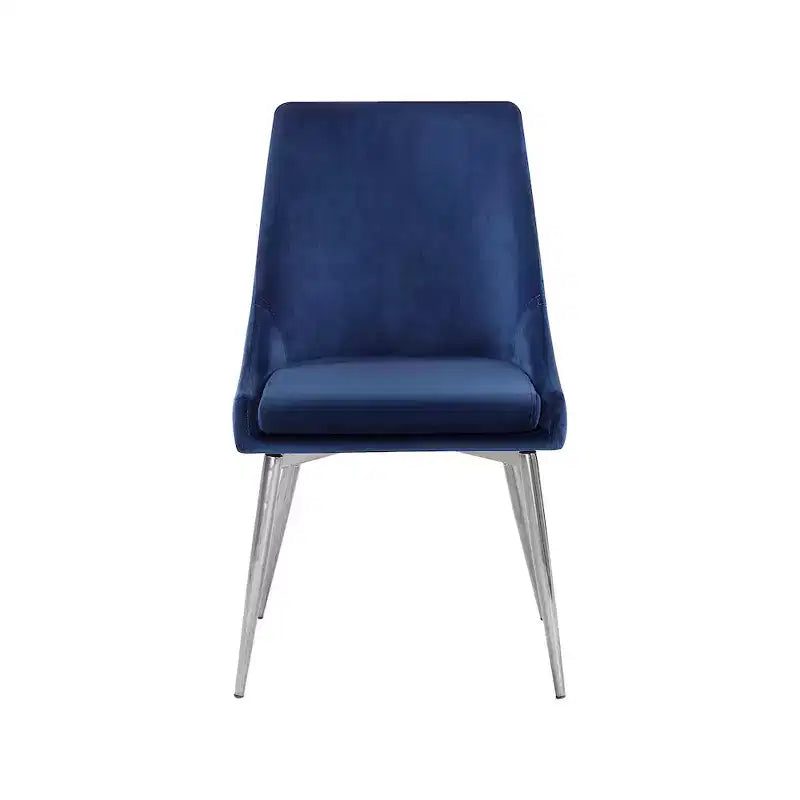 Meridian Furniture Karina, chaise de salle à manger en velours, ensemble de 2