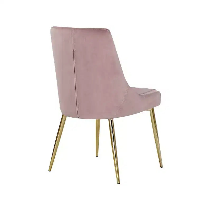 Meridian Furniture Karina, chaise de salle à manger en velours, ensemble de 2