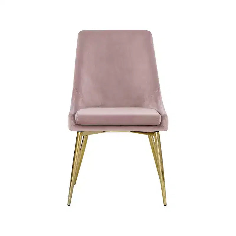Meridian Furniture Karina, chaise de salle à manger en velours, ensemble de 2
