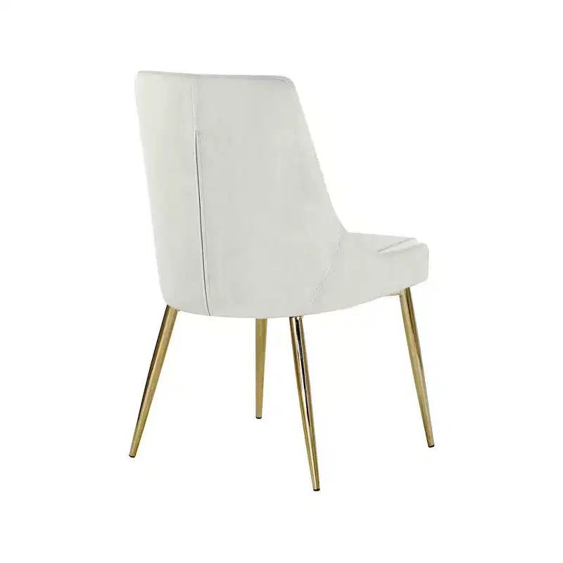 Meridian Furniture Karina, chaise de salle à manger en velours, ensemble de 2