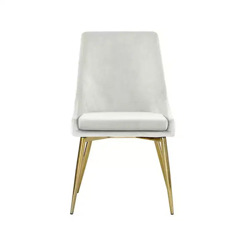 Meridian Furniture Karina, chaise de salle à manger en velours, ensemble de 2