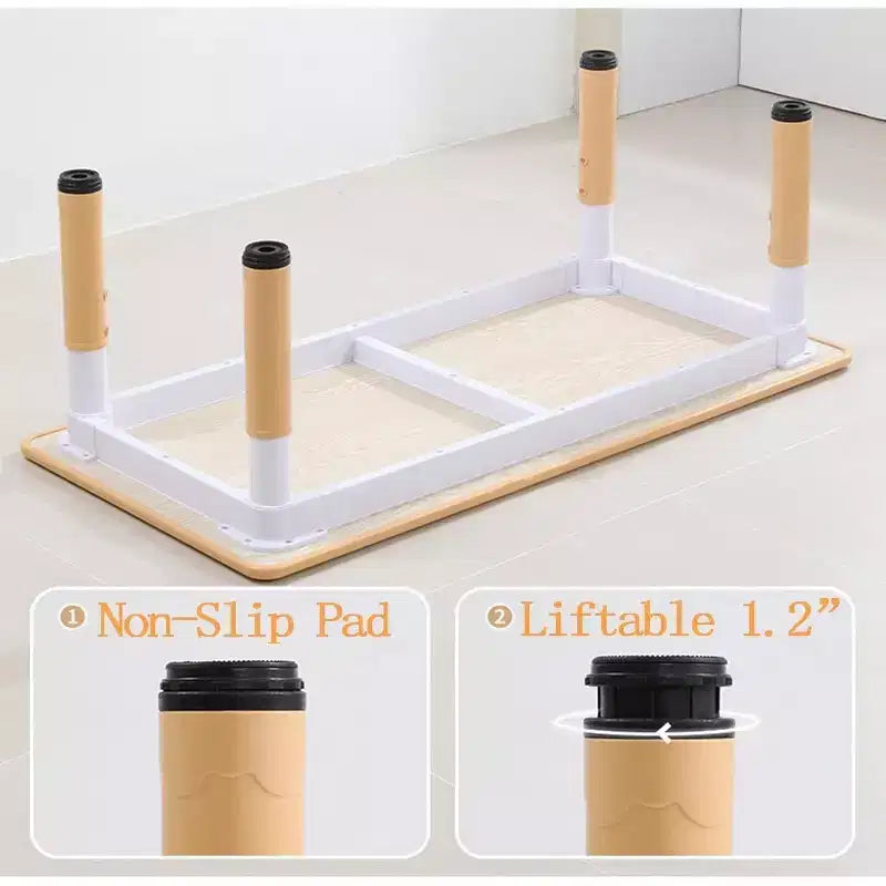 Acekool Ensemble Table et 6 Chaises pour Enfants, Table Multi-Activités Réglable en Hauteur avec Plateau à Gribouillis, Antidérapante, Âge 2-10 Ans