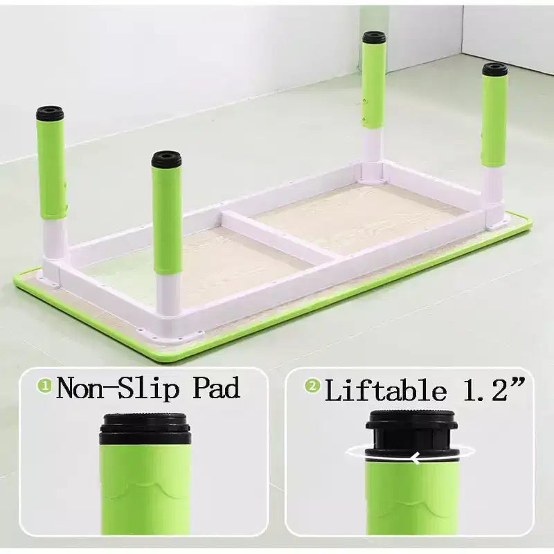 Acekool Ensemble Table et 6 Chaises pour Enfants, Table Multi-Activités Réglable en Hauteur avec Plateau à Gribouillis, Antidérapante, Âge 2-10 Ans