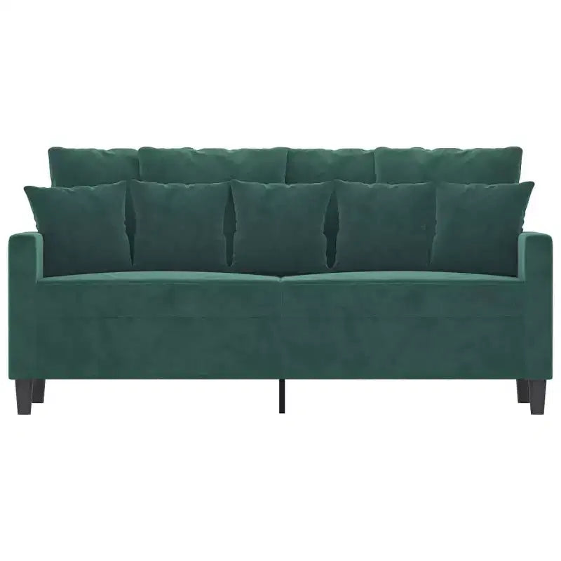 vidaXL Canapé 2 places en velours Style moderne gris foncé avec un cadre en métal robuste et une assise confortable