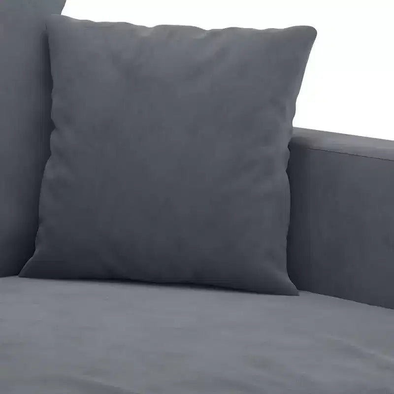 vidaXL Canapé 2 places en velours Style moderne gris foncé avec un cadre en métal robuste et une assise confortable