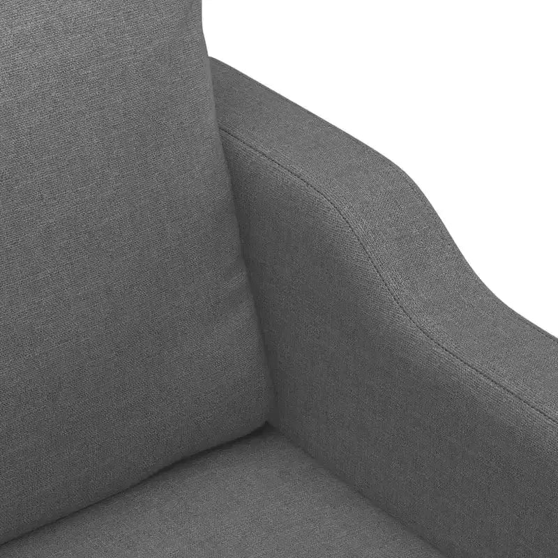 vidaXL Canapé moderne 2 places en tissu gris foncé avec cadre en métal - Assise rembourrée confortable pour salon ou séjour