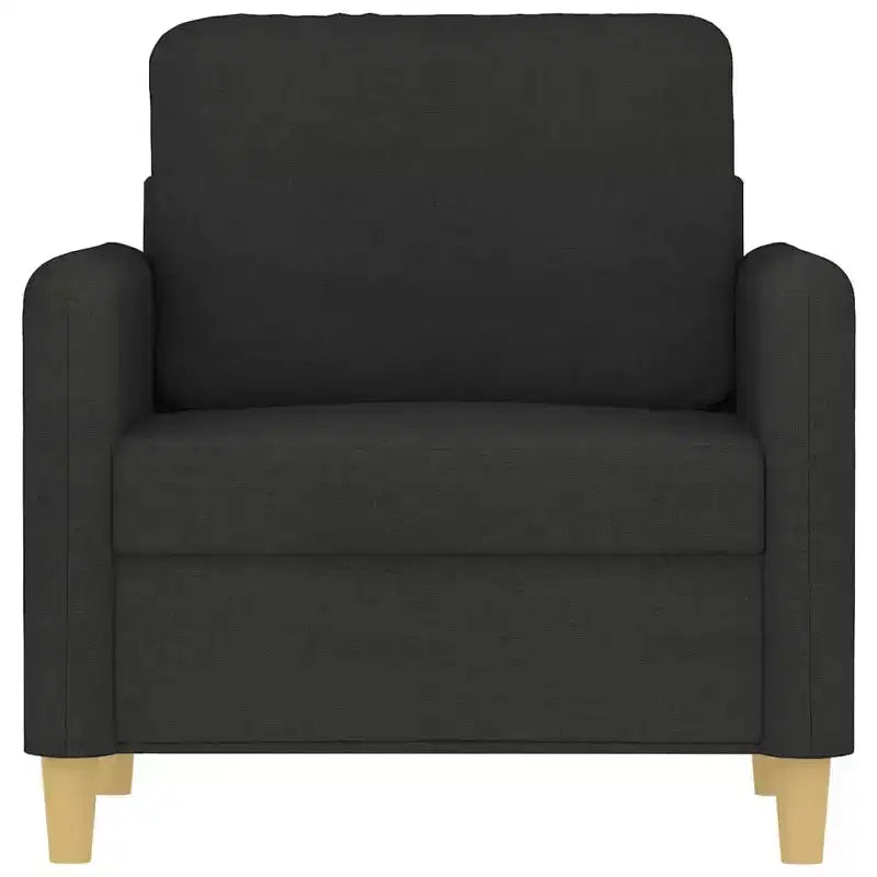 vidaXL Fauteuil de salon rembourré Tissu Noir 23,6