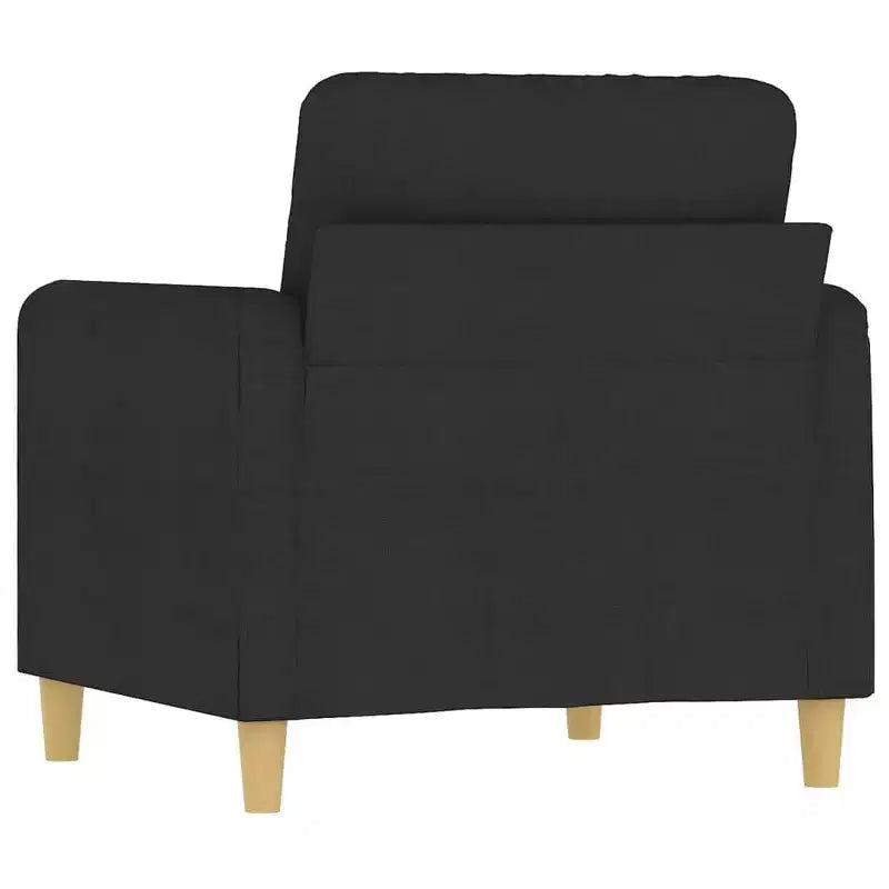 vidaXL Fauteuil de salon rembourré Tissu Noir 23,6