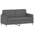 vidaXL 2-Seater Sofa Dark Gray 55.1 Fabric