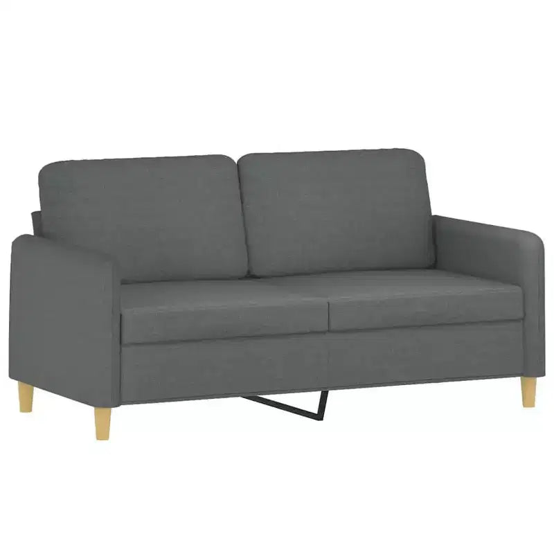 vidaXL 2-Seater Sofa Dark Gray 55.1 Fabric