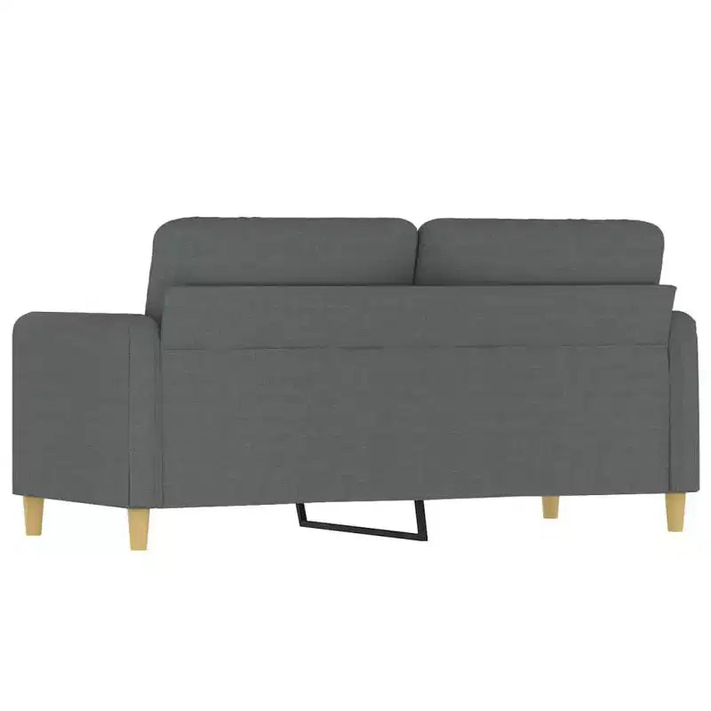 vidaXL Canapé 2 places gris foncé 55,1 tissu