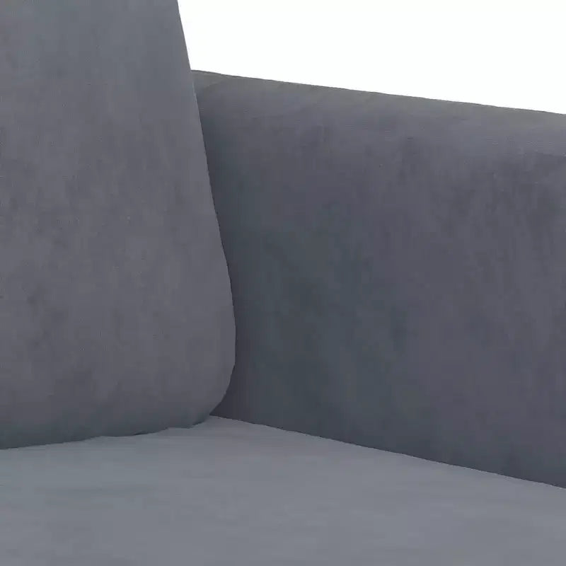 vidaXL Ensemble de canapés en velours - Canapé 2 places/Canapé rembourré gris foncé, collection de 3 pièces confortables avec cadre en métal pour salon/lounge.