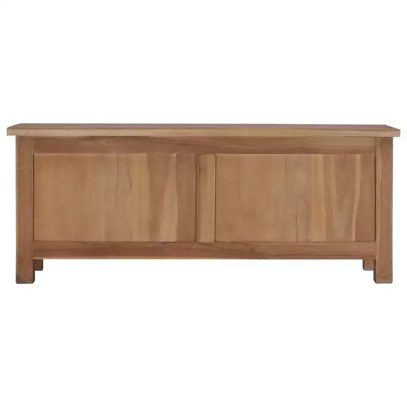 vidaXL Meuble TV teck naturel Bois de teck massif Meuble TV teck moyen