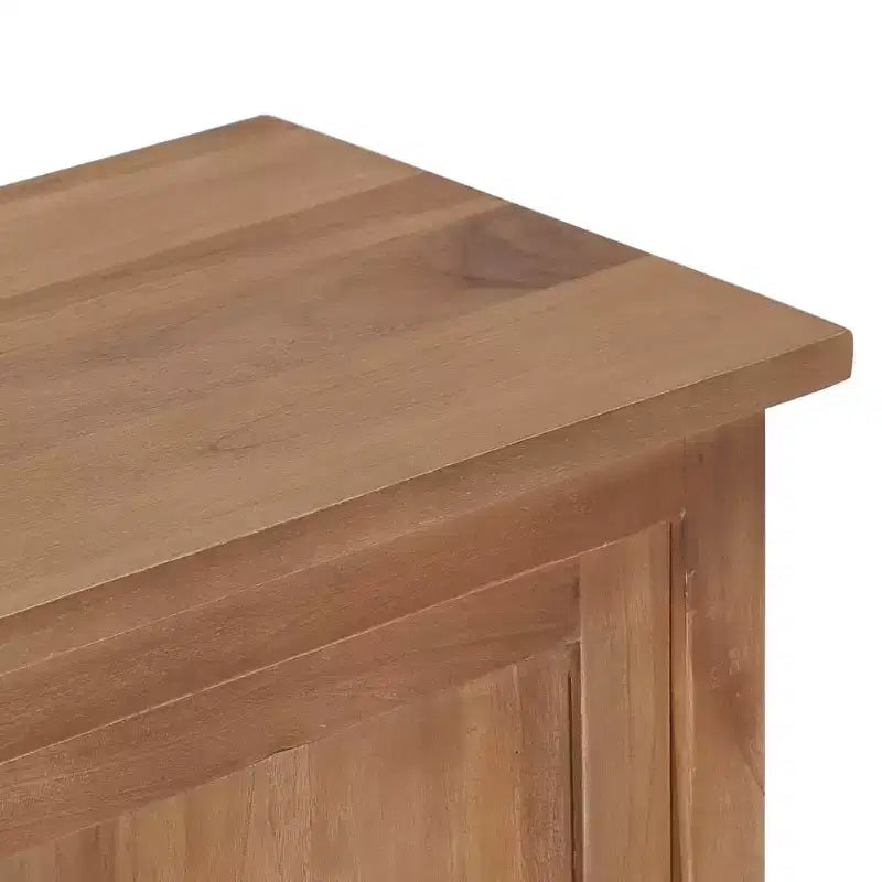 vidaXL Meuble TV teck naturel Bois de teck massif Meuble TV teck moyen
