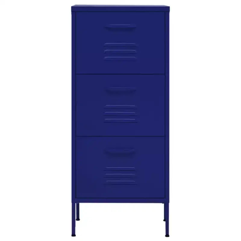 vidaXL Armoire de rangement bleu marine en acier, pieds réglables moyens - Bleu marine