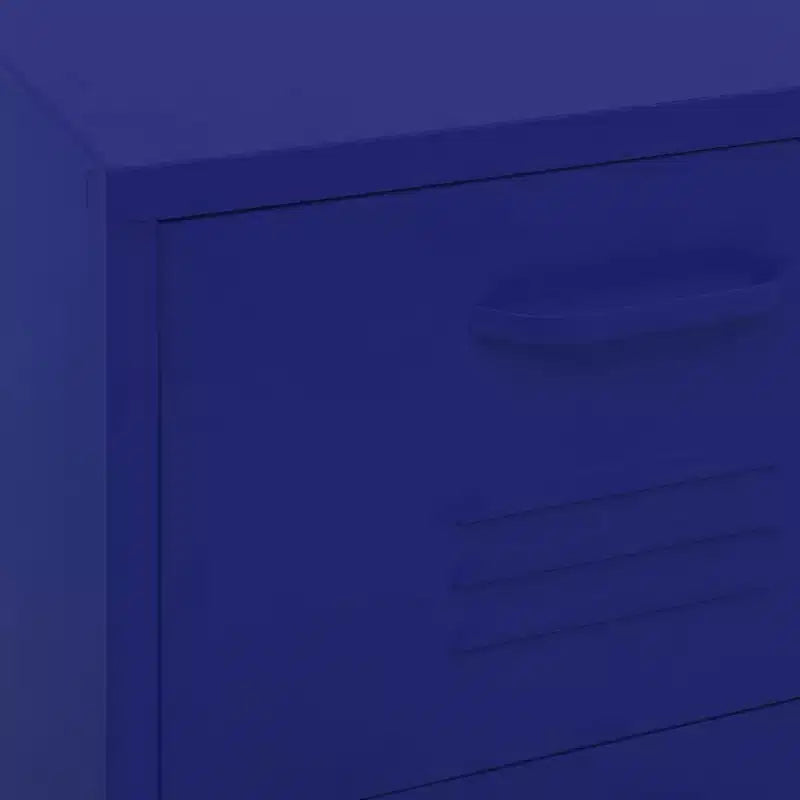 vidaXL Armoire de rangement bleu marine en acier, pieds réglables moyens - Bleu marine