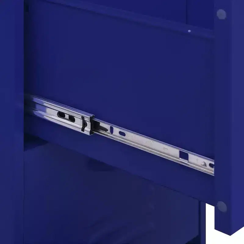 vidaXL Armoire de rangement bleu marine en acier, pieds réglables moyens - Bleu marine
