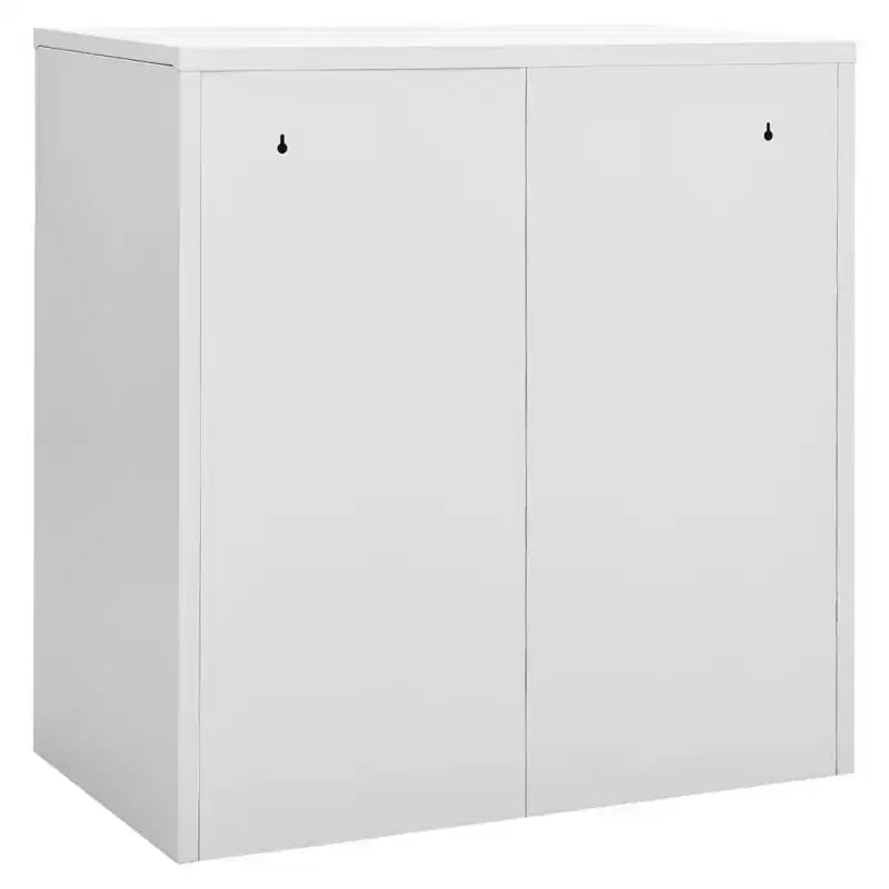vidaXL Lot de 2 armoires de rangement en acier gris - Organiseur de rangement moderne avec serrures et grand espace, idéal pour le bureau ou la maison