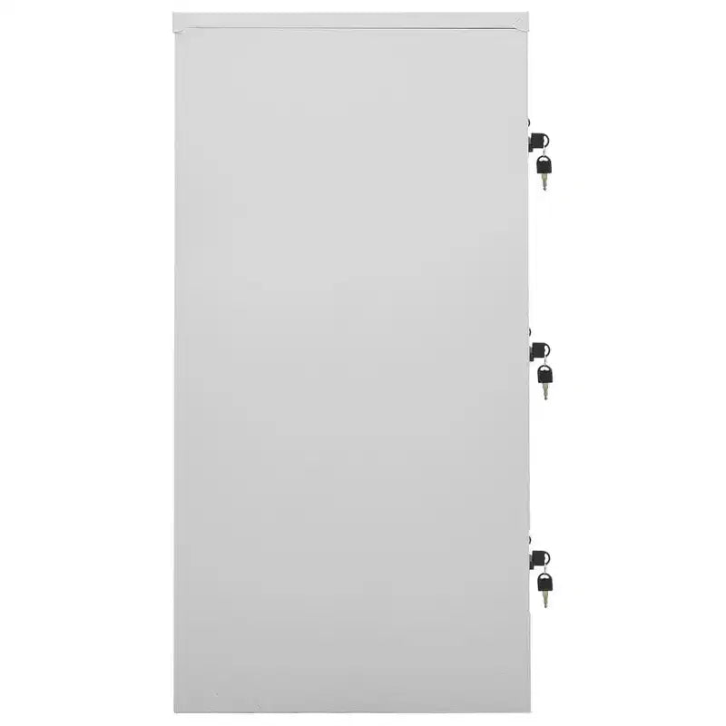 vidaXL Lot de casiers - Organisateurs de rangement industriels en acier - Gris et vert - 9 casiers avec serrures - 90x45x92,5 cm