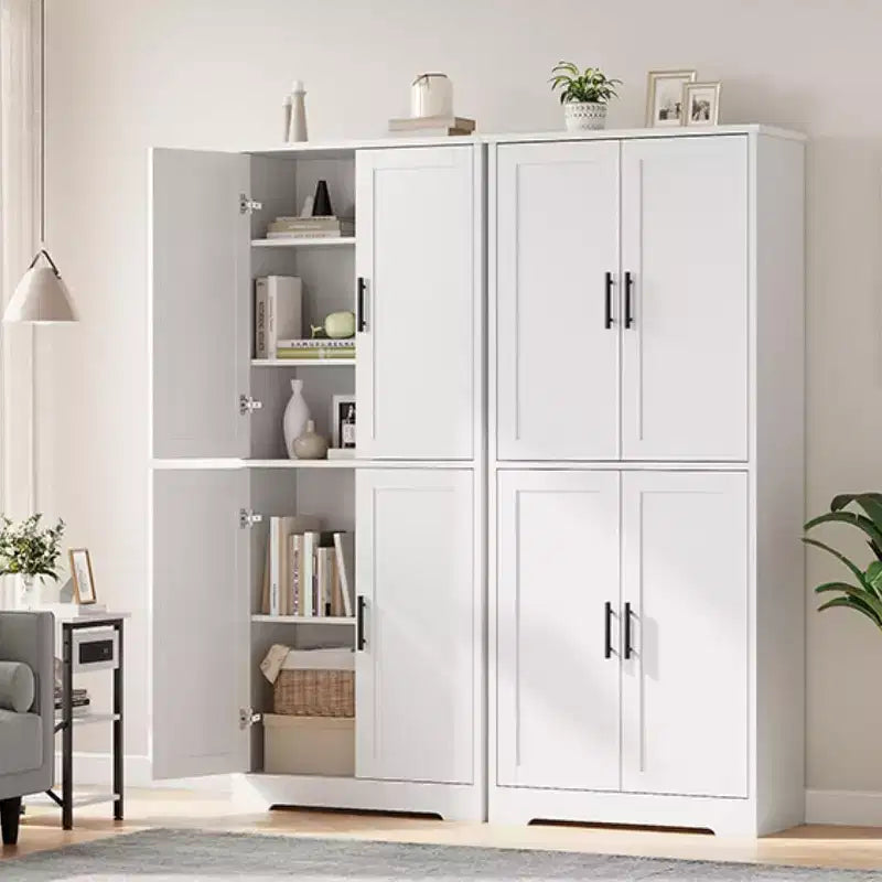 Armoire de cuisine autoportante avec portes et étagères réglables, Armoire de rangement haute de 178 cm, Meuble polyvalent