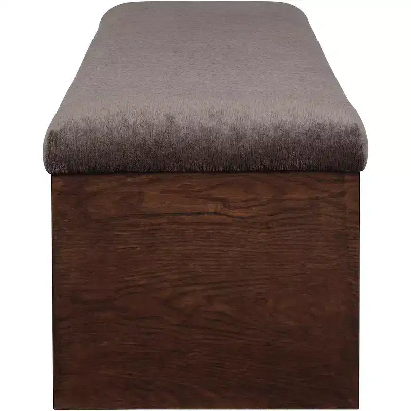 Meridian Furniture, Banc en Tissu Velours Poil Lawson