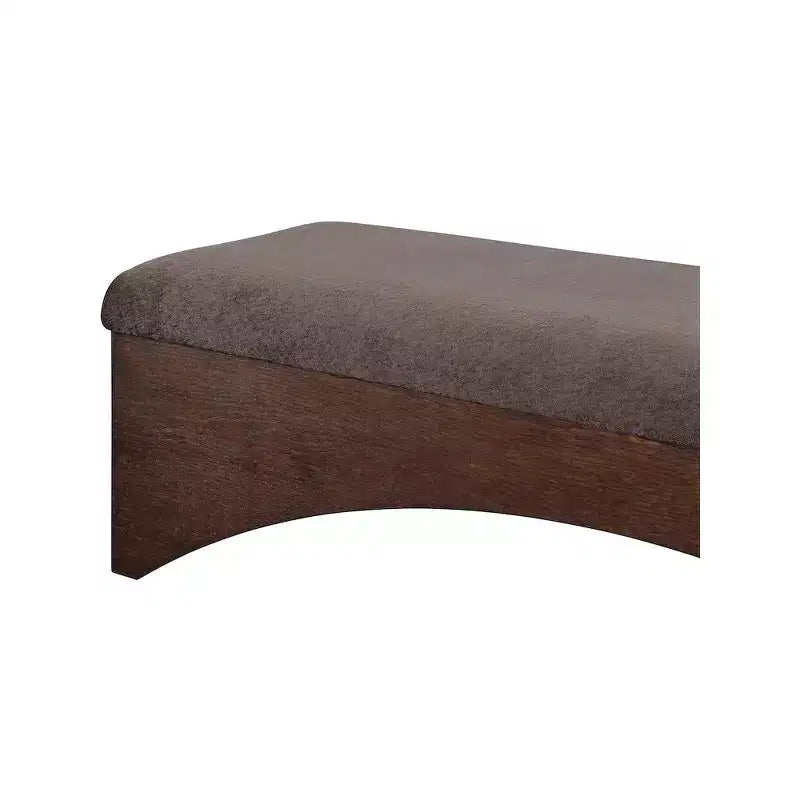 Meridian Furniture, Banc en Tissu Velours Poil Lawson