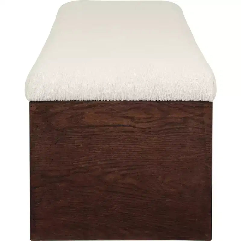 Meridian Furniture, Banc en Tissu Velours Poil Lawson