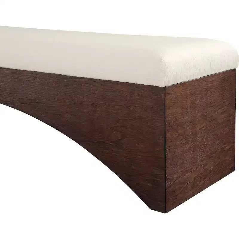 Meridian Furniture, Banc en Tissu Velours Poil Lawson
