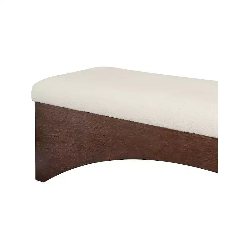 Meridian Furniture, Banc en Tissu Velours Poil Lawson