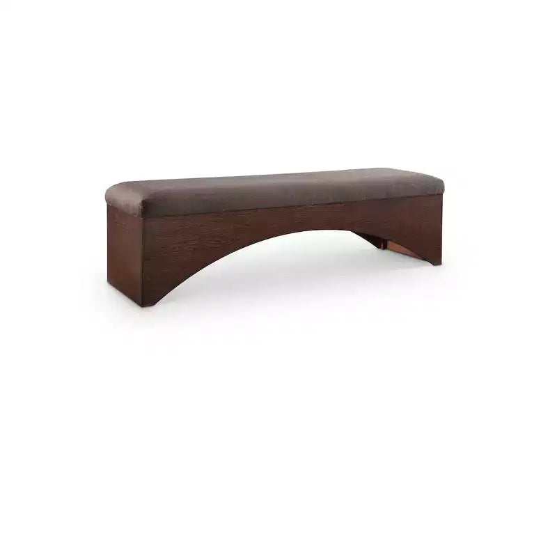 Meridian Furniture, Banc en Tissu Velours Poil Lawson