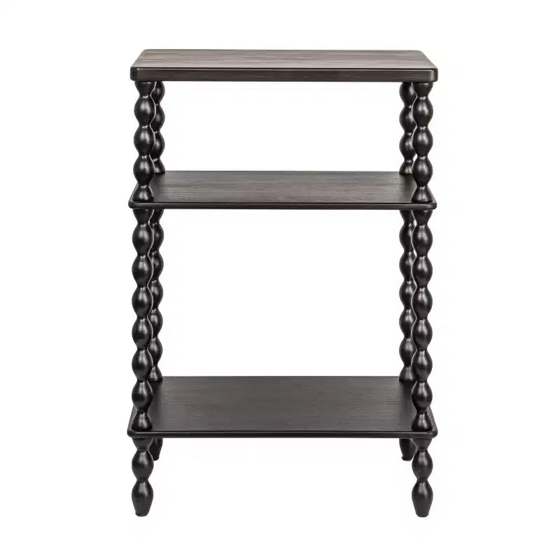 Table d'appoint rectangulaire en bois à pieds tournés