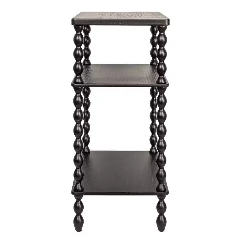 Table d'appoint rectangulaire en bois à pieds tournés