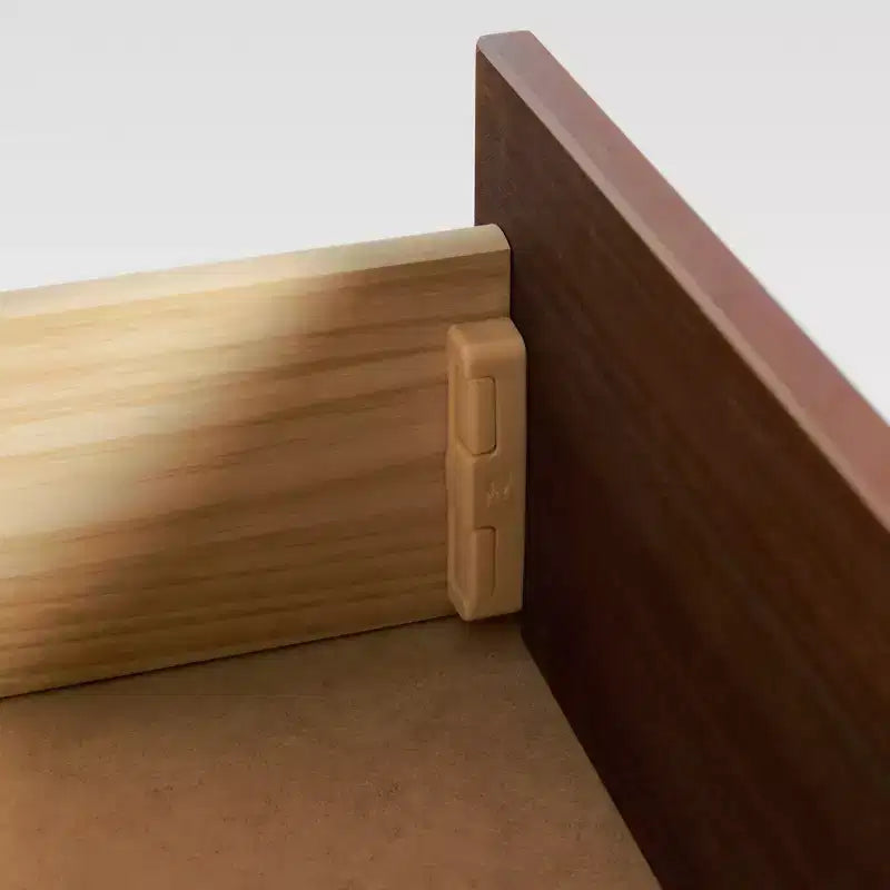 Commode à 6 tiroirs en bois massif avec poignées Walker Edison, assemblage facile