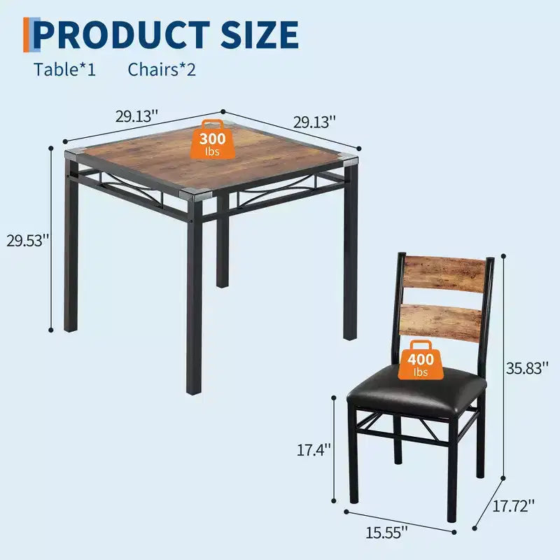 Ensemble Table et Chaises de Salle à Manger pour 4 Personnes, Table de Salle à Manger en Bois et Chaises Rembourrées (Lot de 4), pour Cuisine, Appartement