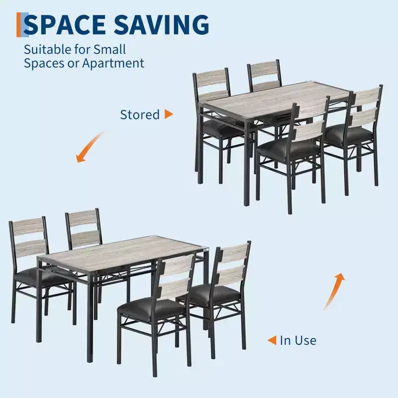 Ensemble Table et Chaises de Salle à Manger pour 4 Personnes, Table de Salle à Manger en Bois et Chaises Rembourrées (Lot de 4), pour Cuisine, Appartement