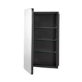 VEVOR Medicine Cabinet, 16.5 x 27.5 inch, Medicine Cabinet for Bathroom with Mirror, Aluminum Frame, 3-layer Adjustable Shelves, Black