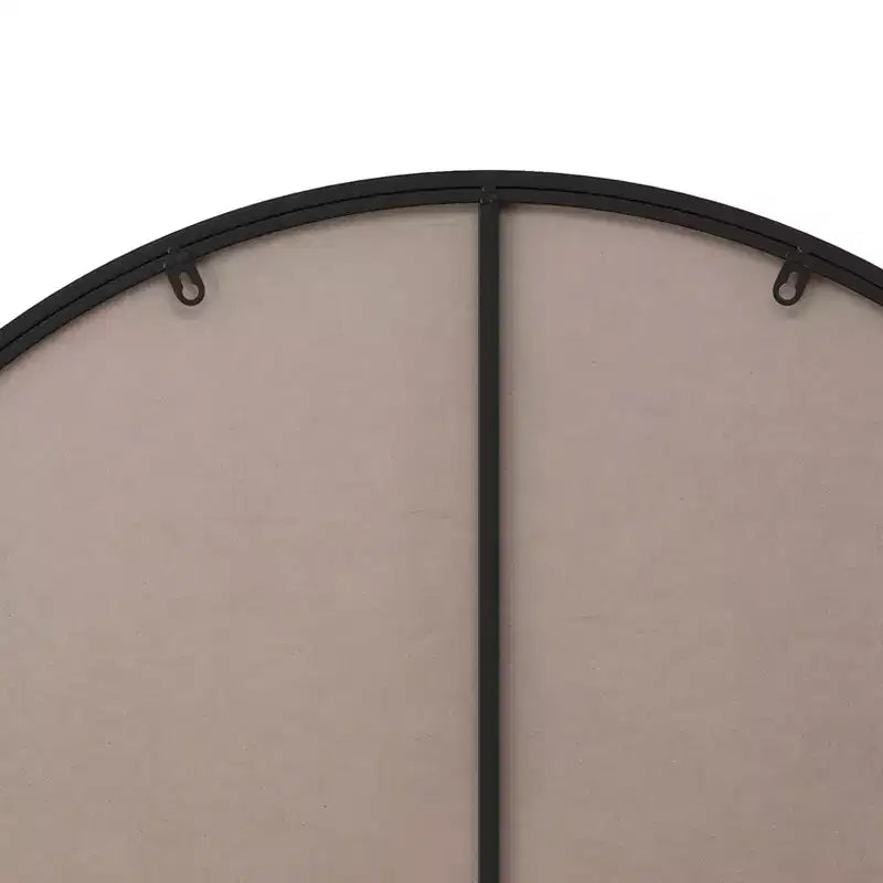 28 Miroir circulaire mural noir Miroir à cadre métallique