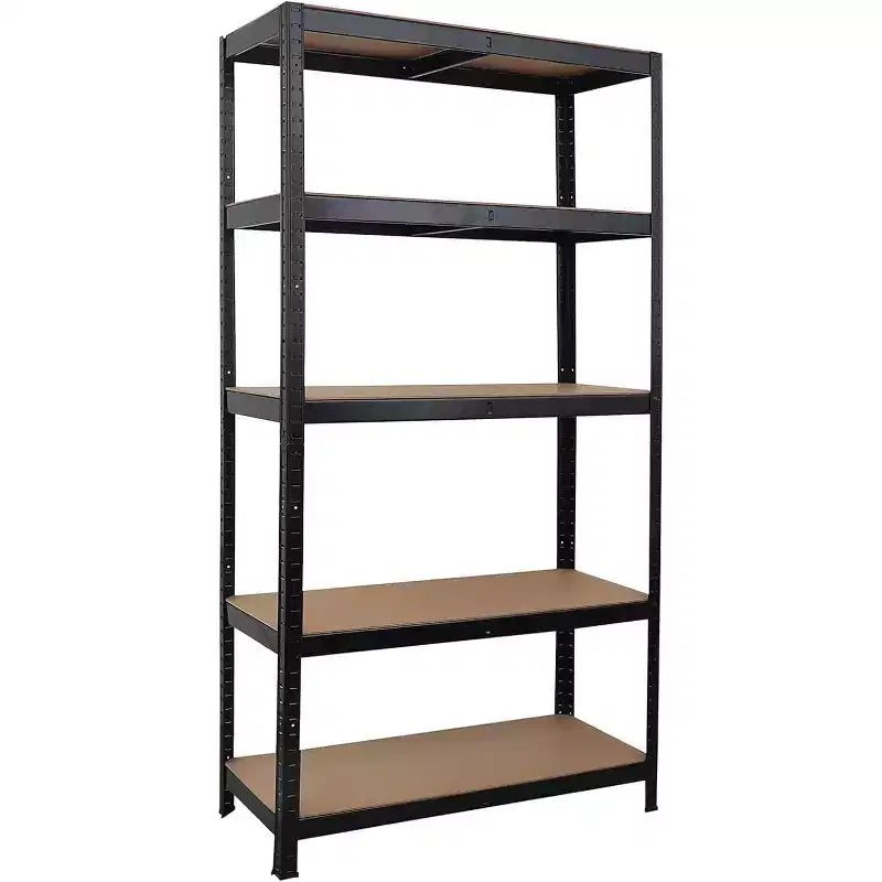 Acekool 5-Tier Heavy Duty Adjustable Steel Garage Storage Rack, 71 Shelving Unit with Steel Frame and MDF Shelves for Garage & Warehouse