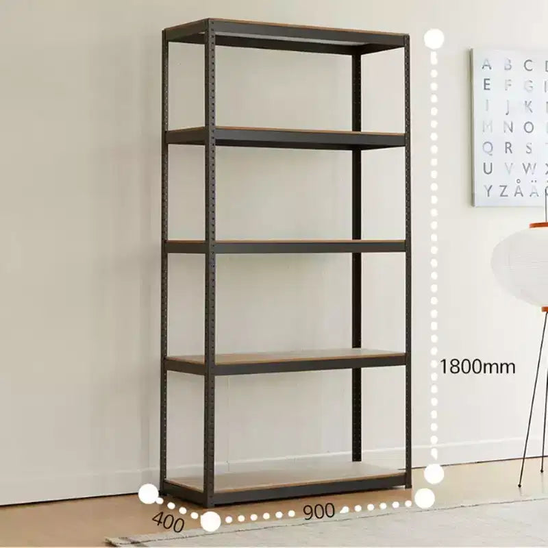 Étagère de rangement de garage Acekool robuste à 5 niveaux, réglable, en acier, unité de rayonnage de 71 pouces avec cadre en acier et étagères en MDF pour garage et entrepôt