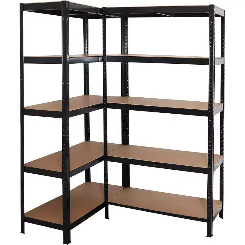 Étagère de rangement de garage Acekool robuste à 5 niveaux, réglable, en acier, unité de rayonnage de 71 pouces avec cadre en acier et étagères en MDF pour garage et entrepôt
