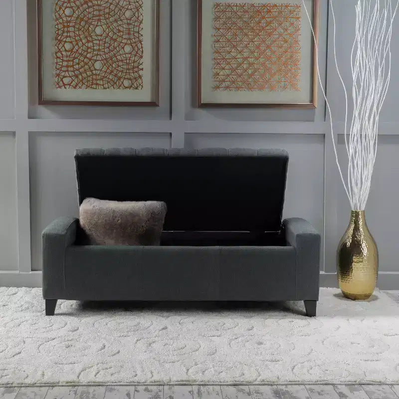 Banc rembourré TUYOHW avec coussin moelleux, banc moderne pour salon et chambre à coucher, banc confortable pour adultes