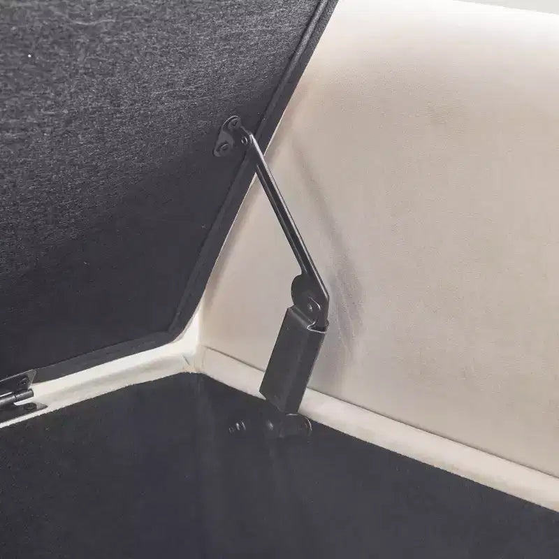 Banc de rangement TUYOHW, banc de chevet en velours capitonné, banc de chambre rembourré pour entrée et salon avec accoudoirs, crème