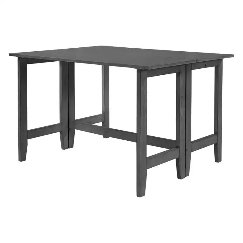 Table de salle à manger extensible Okak, table de cuisine pour petit espace, table de salle à manger en bois de style ferme avec rabats