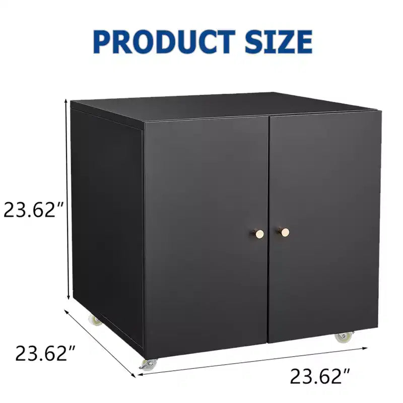 Support d'Imprimante en Métal avec Rangement, Table Roulante pour Imprimante pour Documents de Taille Lettre/Légal/A4, Meuble Classeur Mobile en Métal