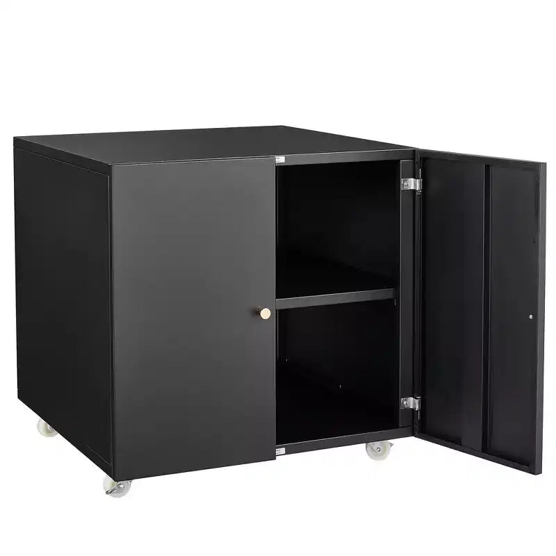 Support d'Imprimante en Métal avec Rangement, Table Roulante pour Imprimante pour Documents de Taille Lettre/Légal/A4, Meuble Classeur Mobile en Métal