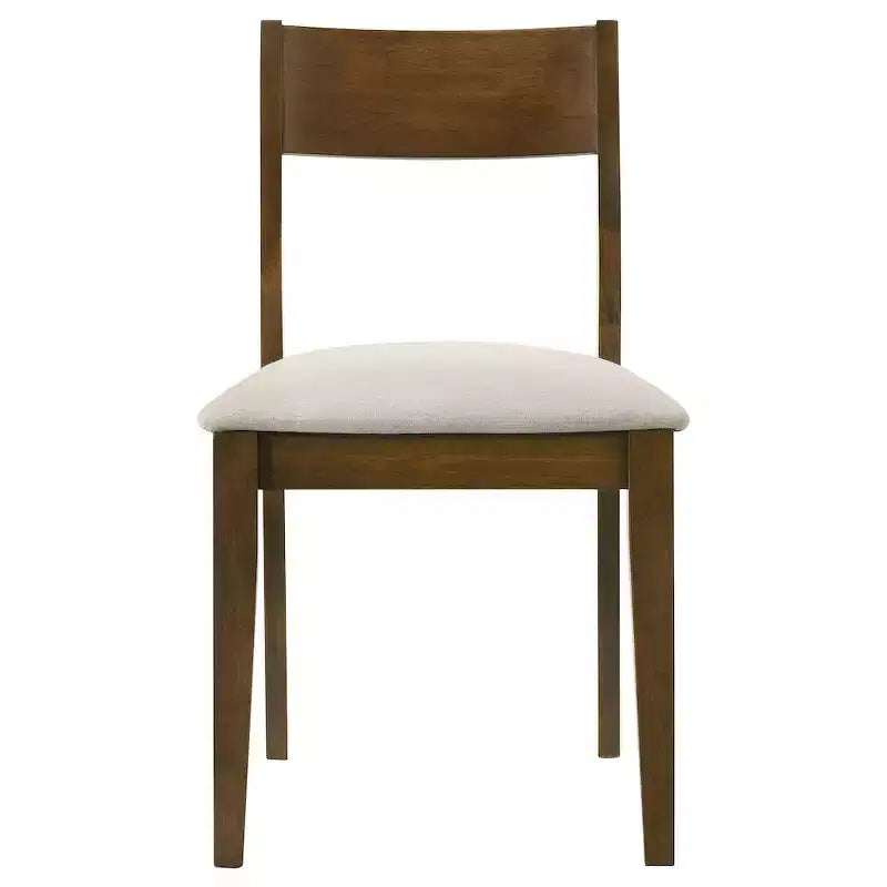 Coaster, chaises de salle à manger Almonte, assise rembourrée, brun foncé (paquet de 2)
