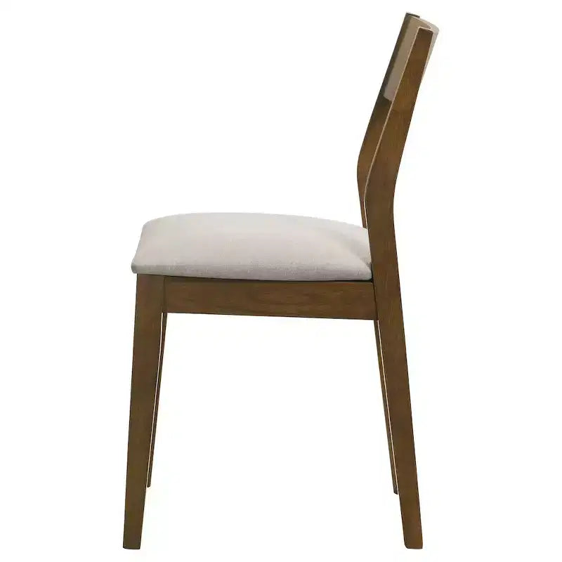 Coaster, chaises de salle à manger Almonte, assise rembourrée, brun foncé (paquet de 2)